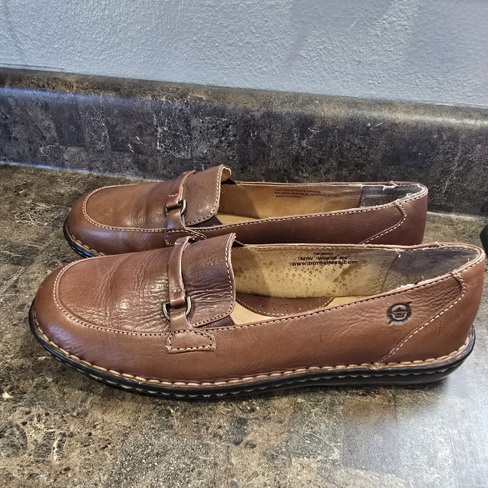 Born Brown Leather Loafers - Picture 4 of 7